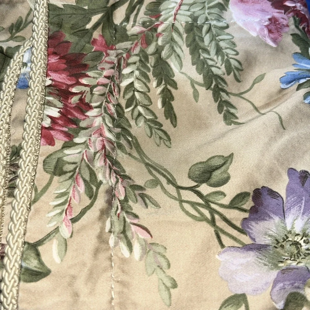 Vintage Ralph Lauren ADRIANA Floral Pillow Shams Cotton European Size Set Of 2